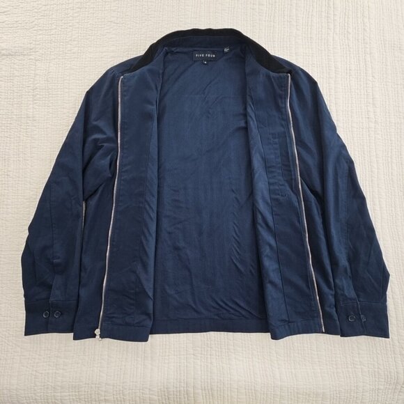 Five Four Barn Jacket Men's XL Navy Corduroy Collar Full Zip EUC Utility Chore - Picture 8 of 14